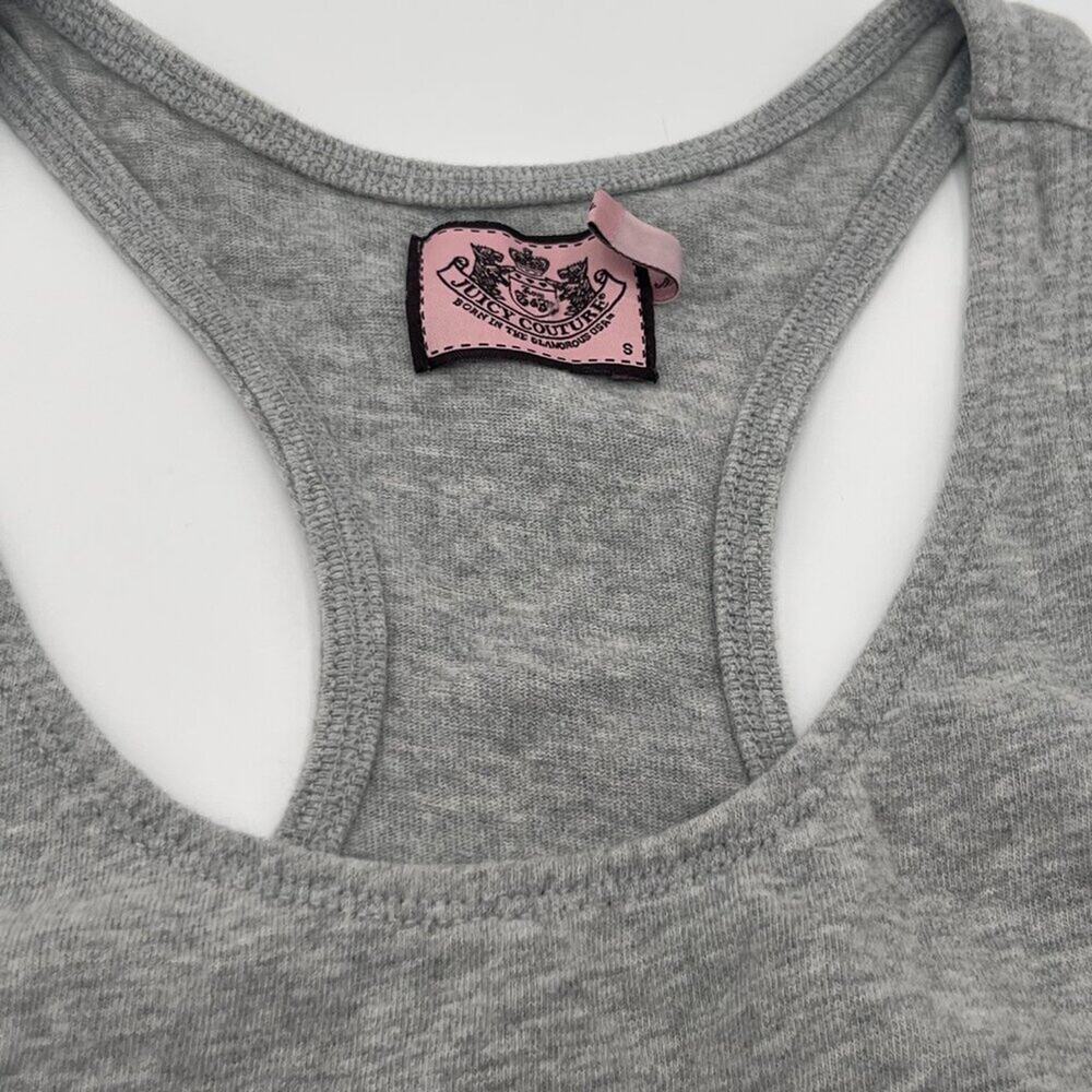 Juicy Couture Y2K Vintage Sequin Sparkle Party Glam Tank Top Gray Small - Picture 3 of 7